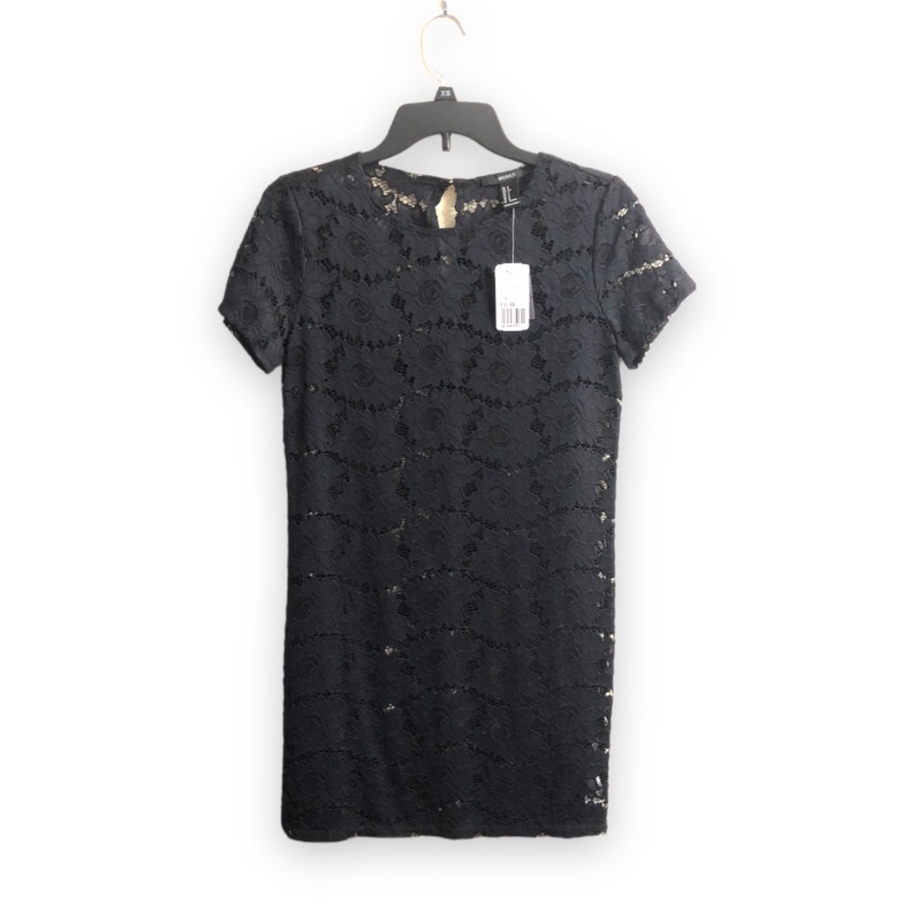 Forever 21 Black Lace Short Sleeve Dress